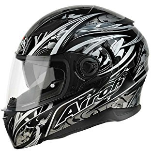 Airoh Motorrad Helm Bewegung, Schwarz (Flowers Black), 56-S