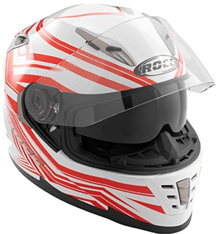 ROCC 482 Integralhelm, Farbe Weiss-rot, Größe L (59/60)
