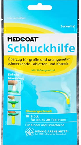 MEDCOAT Schluckhilfe 10 Stk. | Überzug für große & unangenehm schmeckende Tabletten & Kapseln
