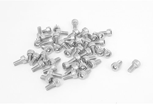 sourcing map 50X M3x6mm Gewinde 304 Edelstahl Sechskantschlüssel Bolzen Sockel Kopfschrauben DE de