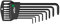 Wiha Stiftschlüssel Set im Classic Halter TORX® Kugelkopf, schwenkbar für schwer zugängliche Bereiche, 8-tlg. brüniert in Blister (32395)