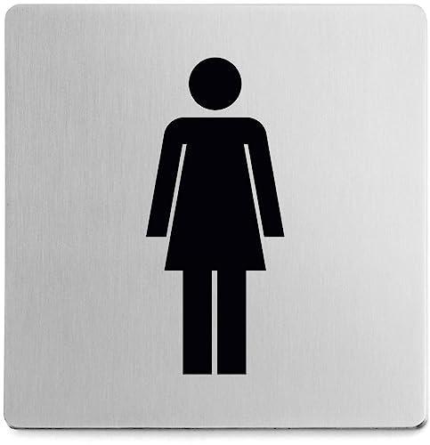 ZACK 50714 INDICI Hinweisschild Frauen, Edelstahl matt