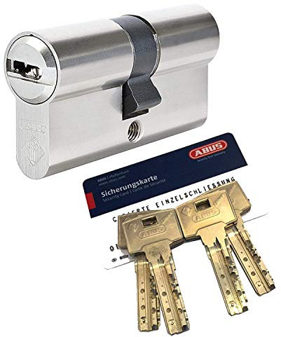 ABUS Bravus.4000 Hochsicherheits - Doppelzylinder mit 4 Schlüssel, Länge 50/50mm mit Sicherungskarte und höchstem Kopierschutz, Zusatzausstattung: Not- u. Gefahrenfunktion und erhöhter Bohr- u. Ziehschutz BS01 (Ziehschutz nur kernbezogen)