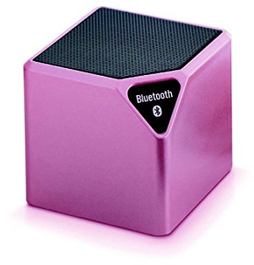 Bigben Interactive BT14RSM Enceinte Portable 9 W Métallique Rose 9 W 3 W sans Fil et Filaire 10 m Métallique Rose Cube