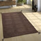 Paco Home Designer Teppich Webteppich Kelim Handgewebt 100% Baumwolle Modern Meliert Braun, Grösse:60x110 cm