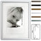 Kingsale Alurahmen, Bilderrahmen Alu, 6er Pack, 40x50 cm, Silber, Modern, Aluminium, Vertikal/Horizontal