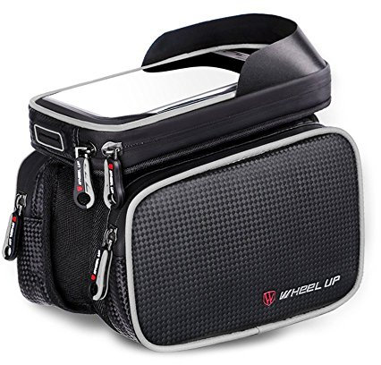 Fahrrad Rahmen Tasche, Head Tube Tasche, XPhonew Radfahren vorne Top Tube Rahmen Doppel Tasche Halter Querträger Paar Tasche für iPhone XS MAX XR X 8 7 6S Plus Samsung LG Smartphones bis zu 6.2 Zoll