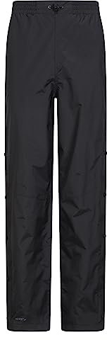 Mountain Warehouse Extreme Downpour Mens Short Rain Pants - Waterproof, Breathable, Ripstop, Mesh Lined, Half Leg Zip Overtrousers - Spring Summer & Outdoors Black XXL