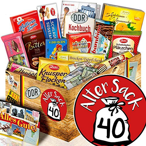 Alter Sack 40 - Geschenk Mann 40 - Schokoladen Ossi Paket XL