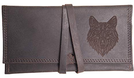 ANDERS - Borsa per tabacco in stile vintage antico, in pelle, design tedesco