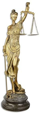 Deko Shop Cologne Justitia Justizia Statue Gerechtigkeit Figur Skulptur Antik Stil H53 cm M32