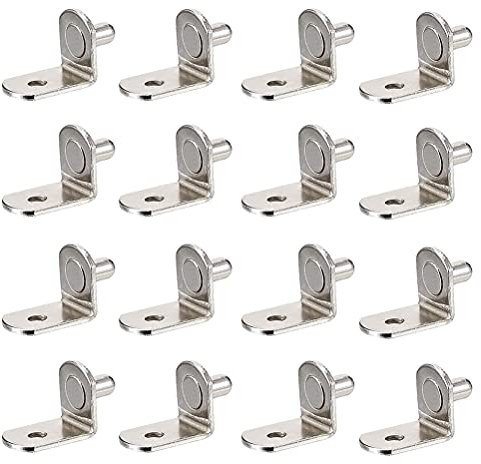 20 pioli di supporto per mensole, 6 mm, a forma di L, con foro per mobili, armadietti, armadi, mensole per mobili da cucina, scaffali per libri