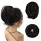 BARSDAR Haarteil Hair Extensions Haarknoten-Pferdeschwanz-Verlängerung,Gerades synthetisches Haarteil, kurzes Pferdeschwanz-Brötchen, Haarschmuck einfach Scrunchie für Frauen 4# Dunkleres Braun