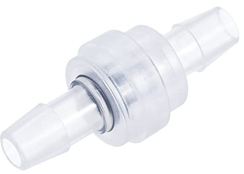 sourcing map 2 Stück Rückschlagventile 9mm Durchm. Einweg Inline Schlauchverbinder für Wassertank Pumpe EPDM Kunststoff Durchscheinend