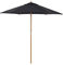 Outsunny Parasol de jardin extérieur parasol droit double toit Hexagonal Grande Taille de Jardin Ø 2,5 x 2,3H m Bois de Bambou Noir