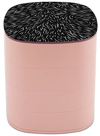 Schmuck-Aufbewahrungsbox Tierfell Textur Süße Rosa Reise Schmuckschatulle Schmuckschatulle