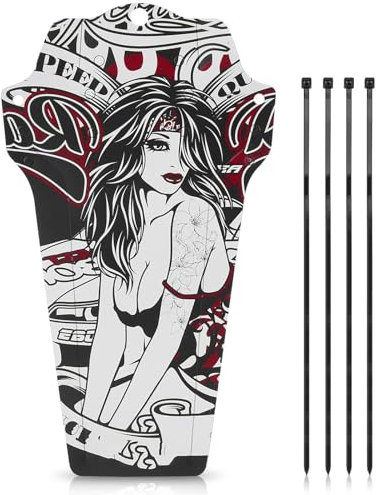 Agatige Schutzbleche Mountainbike, 10,7 x 6,1 Zoll Flügel MTB Fahrrad Kotflügel Vorne Hinten MTB Schutzblech Fahrrad Zubehör Mud Guard with Handbuch & 4pcs Kabelbinder