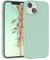 EAZY CASE Premium Silikon Handyhülle kompatibel mit iPhone 14, Slimcover mit Kameraschutz und Innenfutter, Silikonhülle, Schutzhülle, Bumper, Handy Case, Hülle, Softcase, Mint Grün