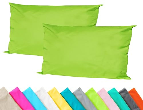 JACK 2er Set Outdoor Kissenhülle Kissenbezug 30x50cm Wasserfest Sitzkissen Lounge Kissen Garten Stuhl Lotus Effekt, Farbe:Grün