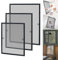 TRMLBE Zanzariera per finestra con telaio in alluminio, 80 x 100 cm, zanzariera per finestre, senza forature e viti, colore: nero