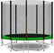 Baunsal® Trampolin Outdoor Ø 244 cm (EXD) hellgrün als Komplettset mit Federabdeckung, Sprungmatte, Netz und Leiter - Gartentrampolin Spielzeug für Kinder