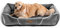 YITAHOME Hundebett für Hunde mittlerer und großer Größe, Hundekissen,Hundebetten, 89x64cm, rutschfeste Unterseite Hundesofa,grau