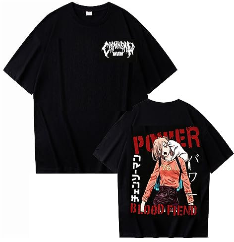 xhomeshop Anime Chainsaw Man T-Shirts Power Summer Pullover Power T-Shirts Chainsaw Man Power Tee Cosplay Sweatshirts