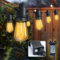 DSLebeen Festoon Lights Outdoor Garden: 48FT/15M ST38 LED String Lights Mains Powered with Timer Function, 19+1 Bulbs Connectable Decorative Warm White Lighting 2700K for Outside Patio Gazebo Porch