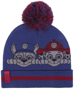 Mütze Paw Patrol Chase Marshall Winter-Bommel-Mütze Kinder Jungen