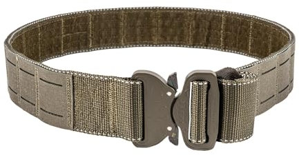 md-textil Einsatzgürtel Hybrid - Taktischer Gürtel für Herren - Profi Militär & Sicherheitsgürtel mit AustriAlpin Cobra Schnellverschluss & Molle-System, Farbe Steingrau Oliv, Größe G4 95cm-105cm