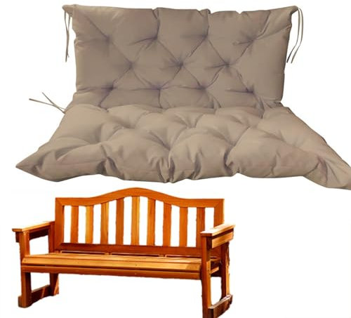 HUJZJY Gartenmöbel Polsterauflage 150x100x10cm, Bankauflage Stuhlkissen Bankkissen, Sitzkissen und Rückenkissen für Hollywoodschaukel, Polsterauflage Auflage für Gartenbank