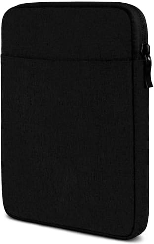 moex eBook Hülle für Amazon Kindle Oasis (2019) Tasche mit Reißverschluss und Fach für Zubehör, Stoff E-Reader Sleeve weich Gepolstert, Schutzhülle Minimalistisch Dash Case, Schwarz