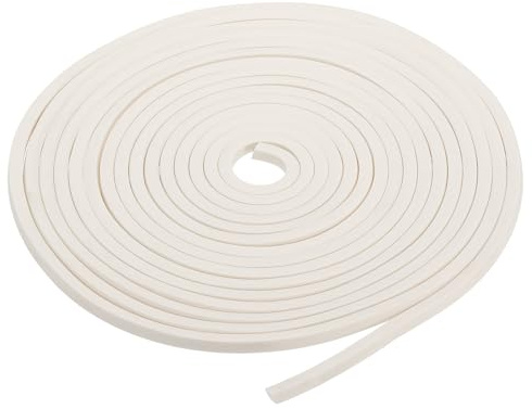 PATIKIL Türdichtung Zugluftstopper für Türen, Dichtungsband Selbstklebend Fensterdichtung, Silikon Türstopper 5mm×5mm für große Spalten, für Fenster, Wohnung, Haus, 5 m, Weiß