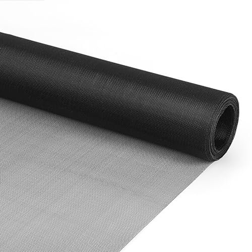 Rotolo Zanzariera in Fibra di Vetro 1.2x2.5m, Rete Metallica Maglia Piccola Accessori Per Zanzariere Rete Zanzariera Finestra per La Pulizia Delle Finestre.- Nero