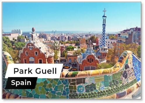 Kühlschrankmagnet Park Güell in Barcelona Barcelona Spanien