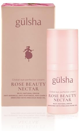 gülsha Rose Beauty Nectar Augencreme, 15ml - Anti-Aging mit Retinal, Hyaluronsäure & Rosenöl, Reduziert Falten, Strafft Haut, Feuchtigkeitspflege