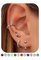 FIOROYAL Ohrringe Silber 925 Damen- 14K Vergoldet Ohrringe Gold Set Stapelbar für Mehrere Ohrlöcher,Hypoallergene Kleine Ohrstecker Creolen Ear Cuff Set für Helix Tragus Piercing Ohr GA