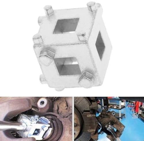 Efficient 3/8 Drive Rear Disc Brake Caliper Cube Tool for Brake System Maintenance