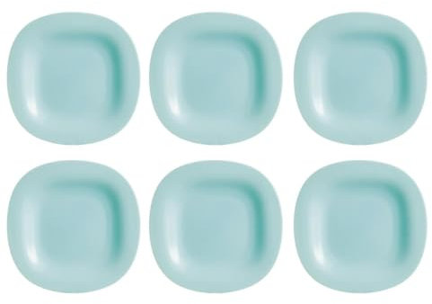 Luminarc 6 Plato Postre Opal Gris 19cm Apto Microondas Apto Frigorífico Fabricado En Francia