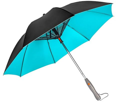 Parapluie brumisateur portable 3 en 1 avec protection UV et ventilateur rechargeable par USB