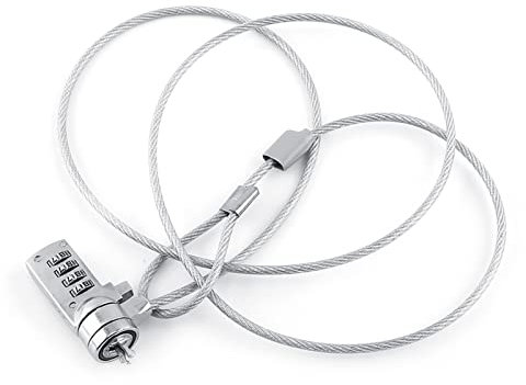 Cable Lock, Laptop Lock Laptop Locking Cable Combination Laptop Lock Laptop Lock Notebook Combination Lock Cable Chain Theft Deterrent 4 Digit Password for Notebook PC