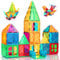 Kids Magnetic Tiles Building Blocks 50PCS Learning Construction STEM Toys Age 3 4 5 6 7 8 9 10 11 12 Year Old Gift for Boys Girls