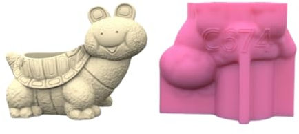 Silikonform für Schildkröte, Gips, Beton, Blumentöpfe, Vasen, Gips, Zement, Stifthalter
