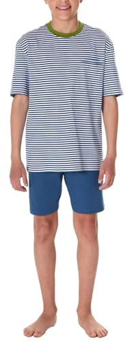 Schiesser Jungen Schlafanzug Set Kurz - 100% Organic Bio Baumwolle - Größe 140 Bis 176 Pyjamaset (1er Pack)