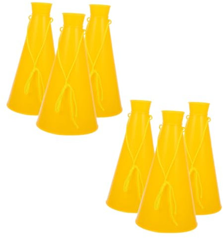 TOYANDONA 6 Stück Megaphone Abs für Sportveranstaltungen Party Trompeten Farbenfrohes Spielzeug Cheerleading Requisiten Sicher und Langlebig