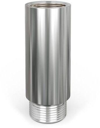 UK Radiators Chrome Valve Tail Extension for Radiators - 10mm - 100mm | Chrome Finish - 50mm Solid Brass Tail Piece - Practical Pipe Reach Solution for Radiator Installations