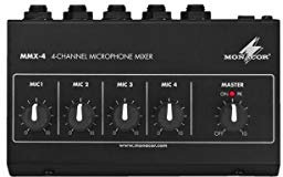 IMG 241070 STAGELINE MMX-4 Miniatur-Mikrofon-Mischer,schwarz,4 Mono-Kanäle
