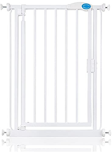 Bettacare Puerta de Seguridad Automática de Cierre, 61 cm - 68.5cm, Blanca, Puerta de Seguridad con Ajuste a Presión, Puerta de Bebé, Barrera de Seguridad para Puertas Pasillos y Espacios