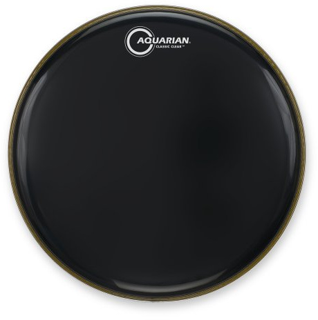 Aquarian CC20BK Classic Clear Series - 20 inch - Bass Drum - Black Gloss Resonant