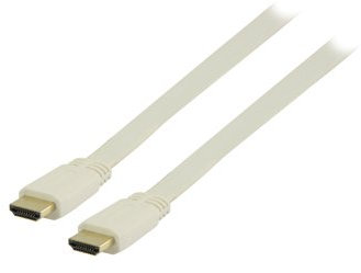 Ex-Pro® AV-Pro Games Consoles HDMI Cable, Flat Cable White. V1.4-1.5m